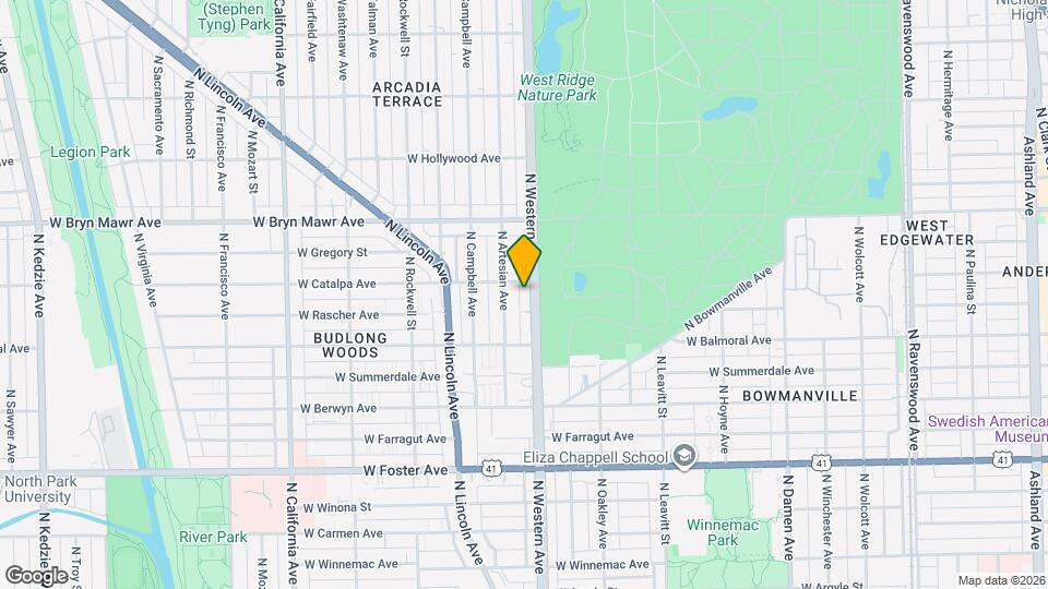 2409 W Catalpa Ave Map and Location Details