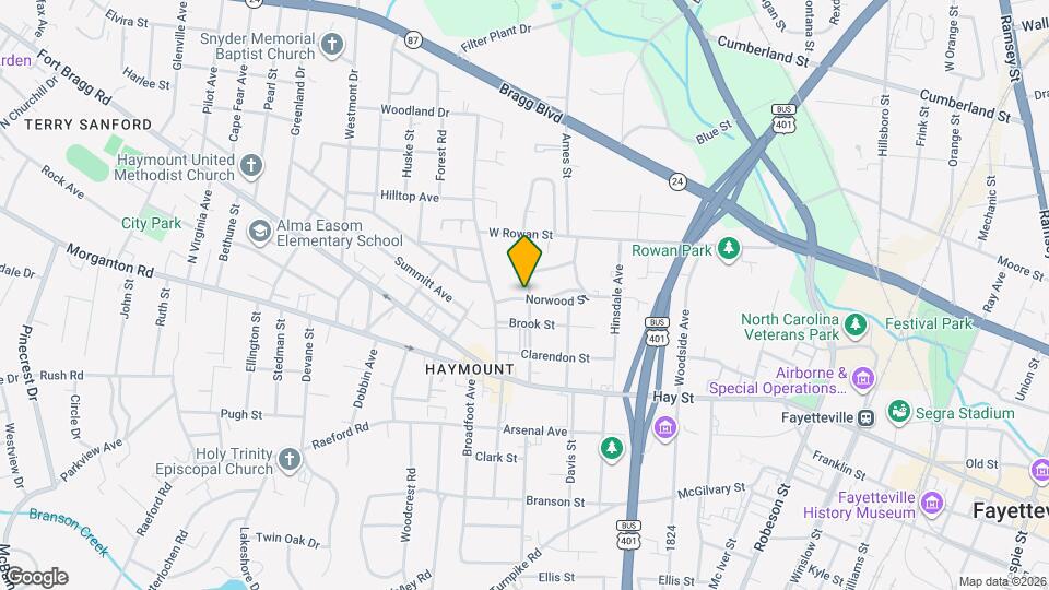 1102 Norwood St Map and Location Details