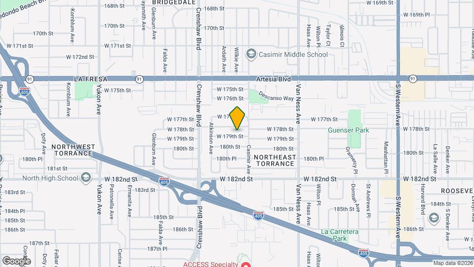 2623 W 179th St Map and Location Details