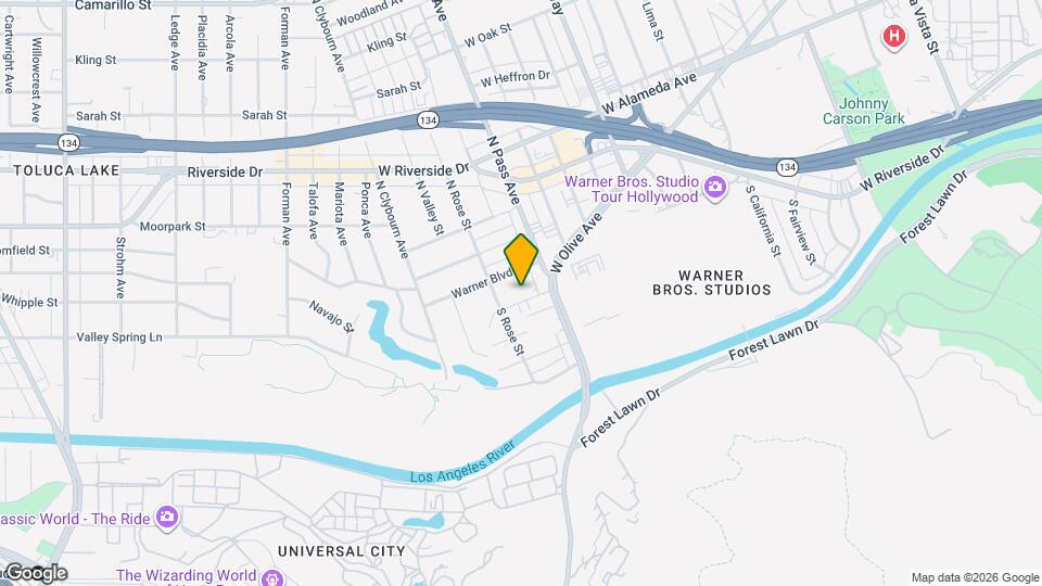 4123 W Toluca Lake Ave Mapa y Detalles de la Ubicación