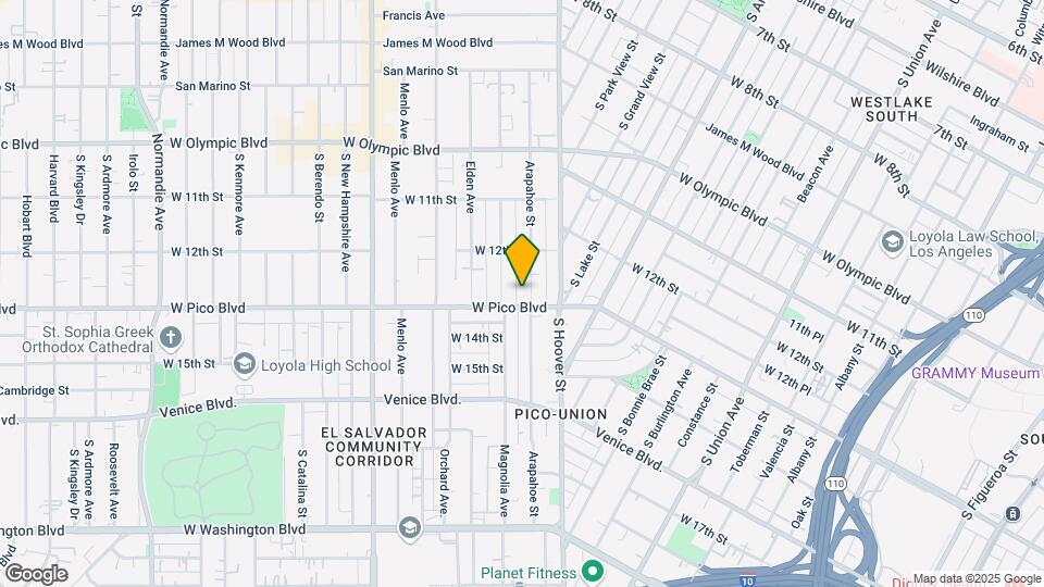 1247 Arapahoe St Mapa y Detalles de la Ubicación