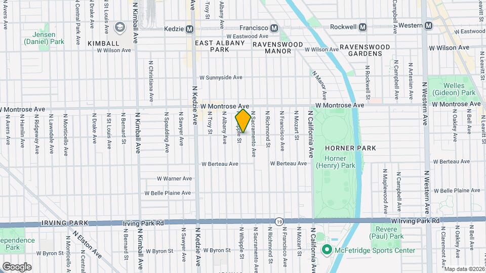 3021 W Cullom Ave, Unit 3 Map and Location Details