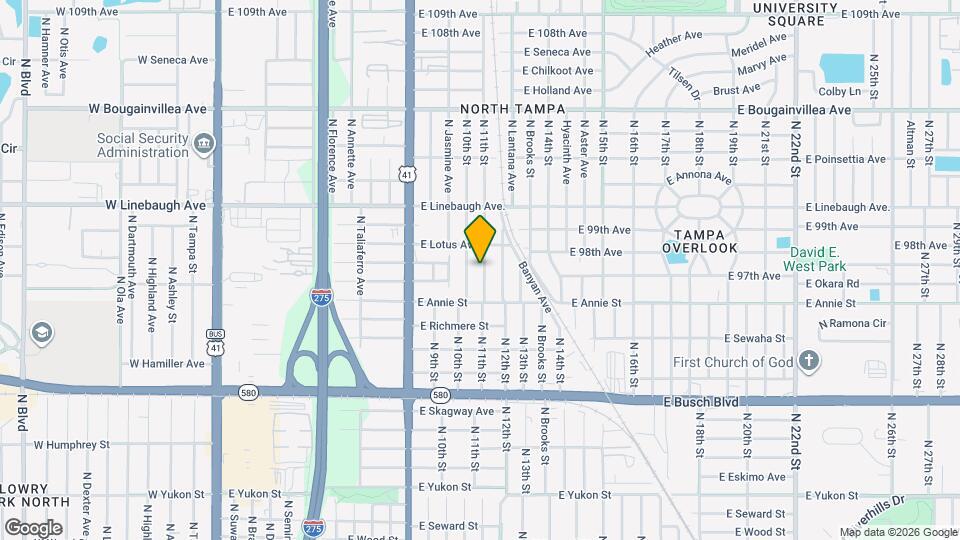 9616 N 11th St, Unit 4 Map and Location Details