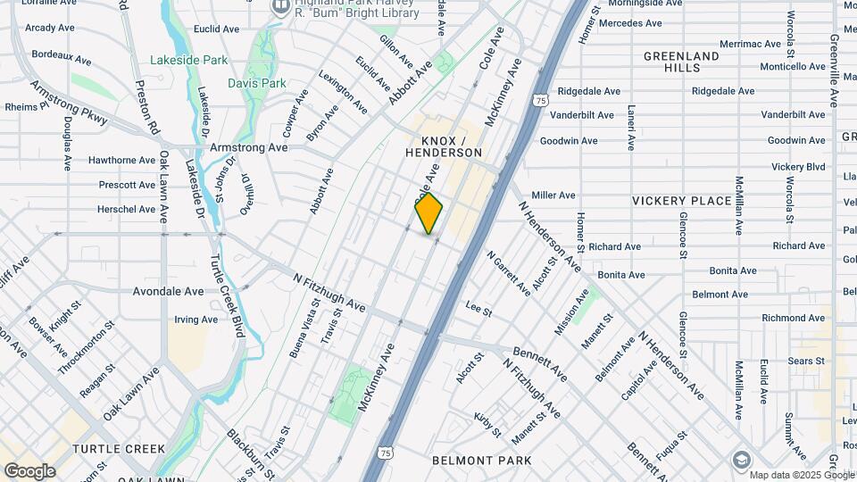 4343 McKinney Ave Map and Location Details