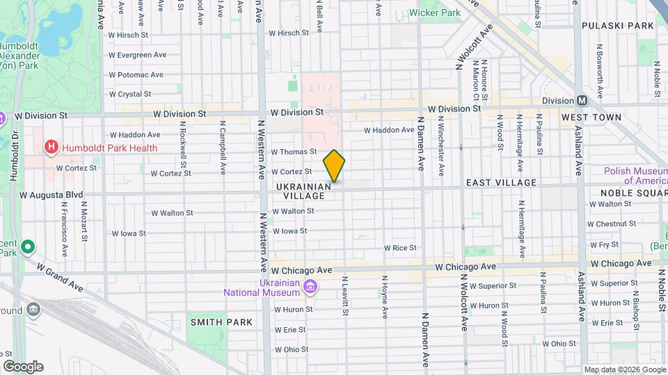 2212 W Augusta Blvd Mapa y Detalles de la Ubicación