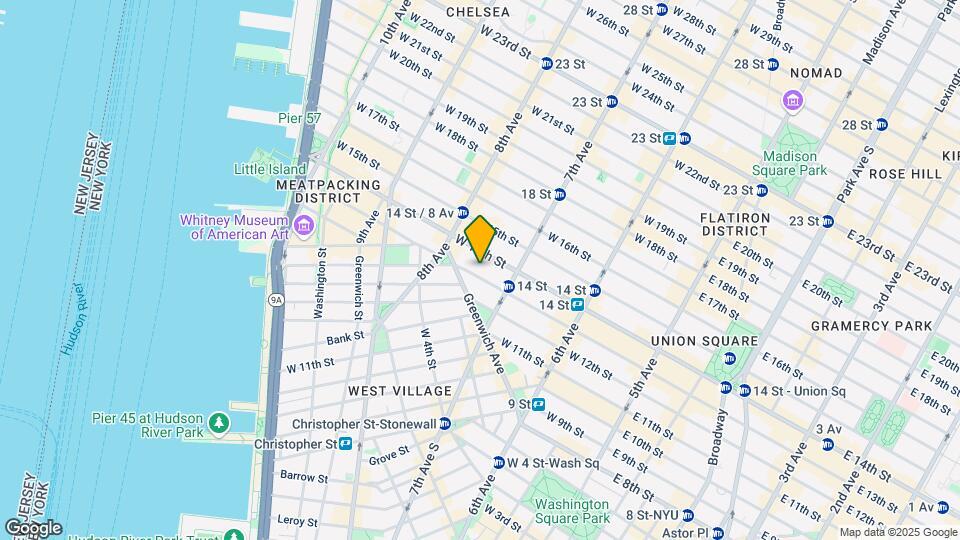 225 W 13th St Mapa y Detalles de la Ubicación