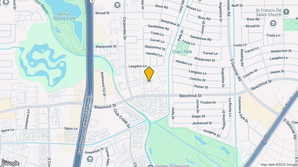 9398 Beechnut St Mapa y Detalles de la Ubicación