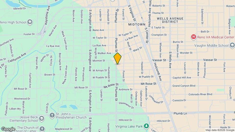 1240 Plumas St Mapa y Detalles de la Ubicación