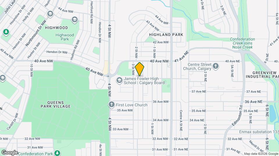 308 38 Ave NW Map and Location Details