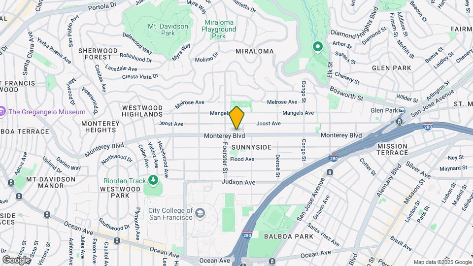 554 Monterey Blvd Mapa y Detalles de la Ubicación