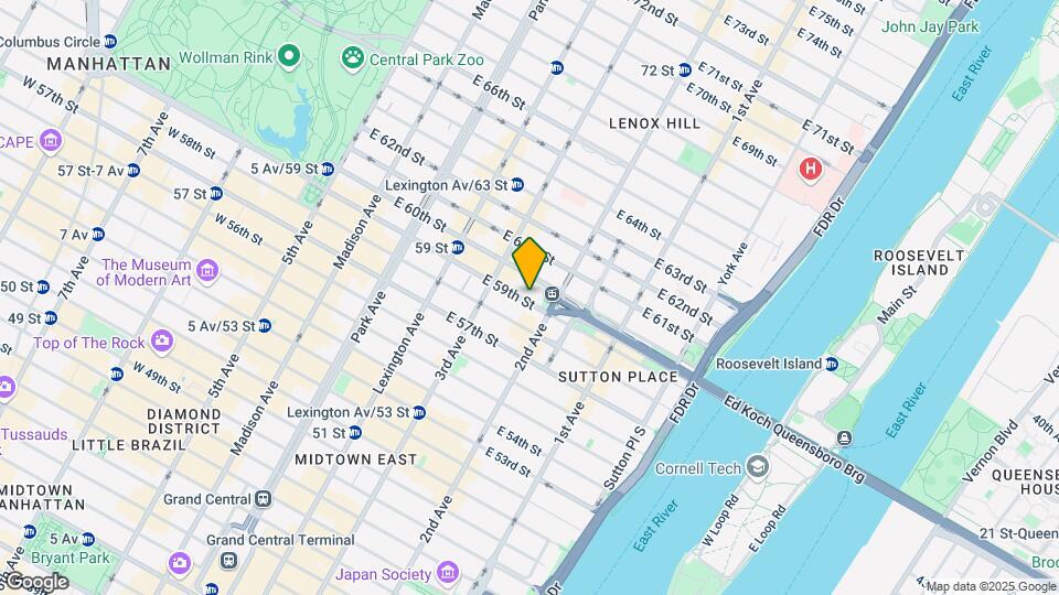 233 E 59th St Map and Location Details