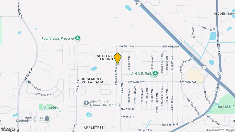 6431 NW 33rd Terrace Map and Location Details