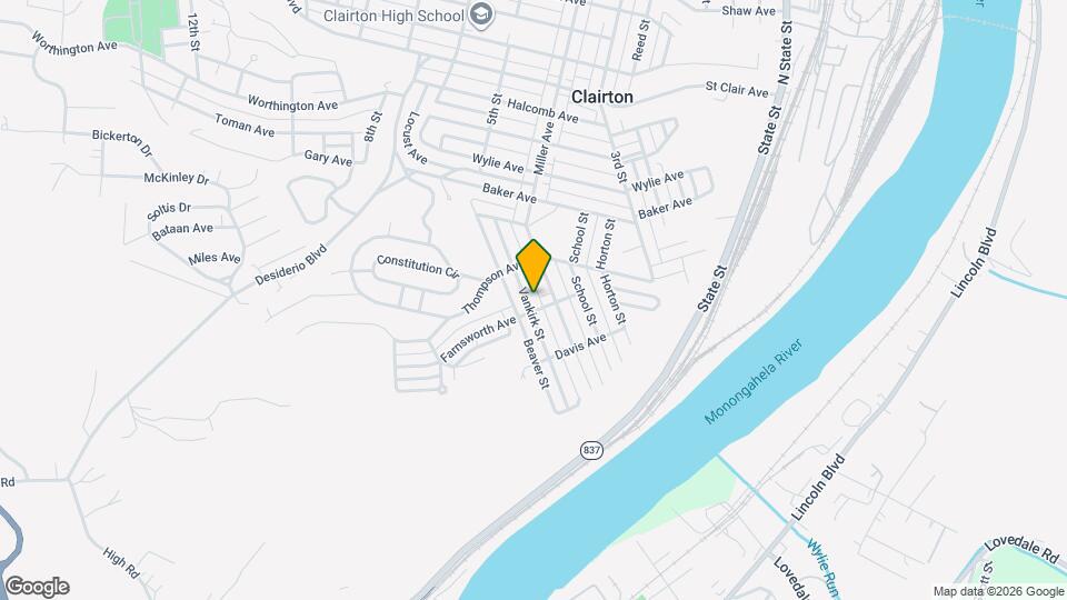 832 Vankirk St Map and Location Details