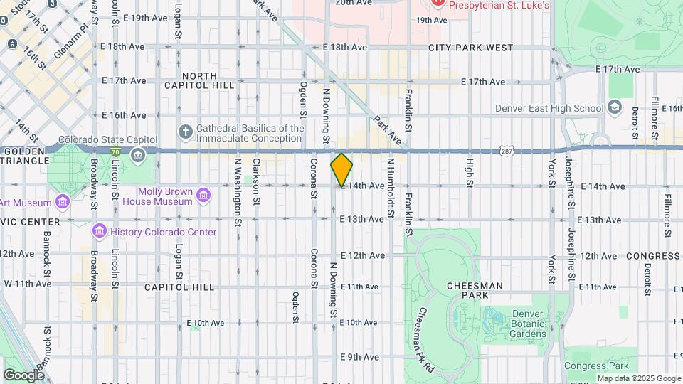 1212 E 14th Ave Mapa y Detalles de la Ubicación