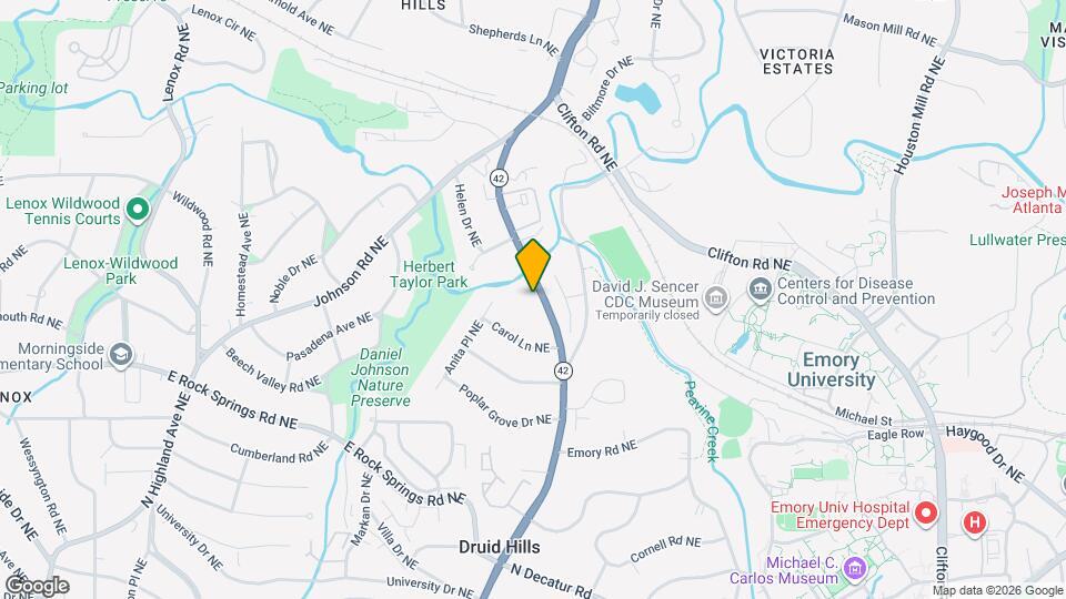 1620 Briarcliff Rd NE, Unit 1 Mapa y Detalles de la Ubicación