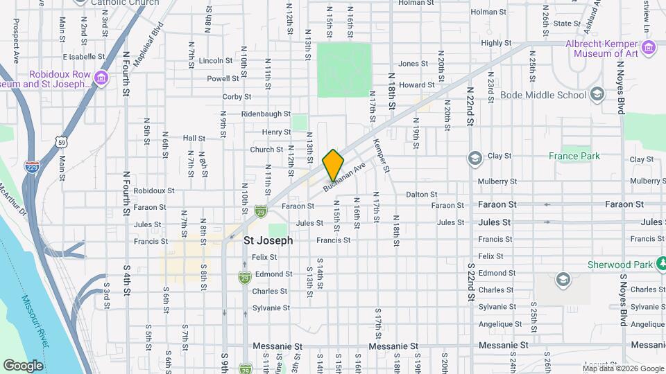 1332 Buchanan Ave Mapa y Detalles de la Ubicación