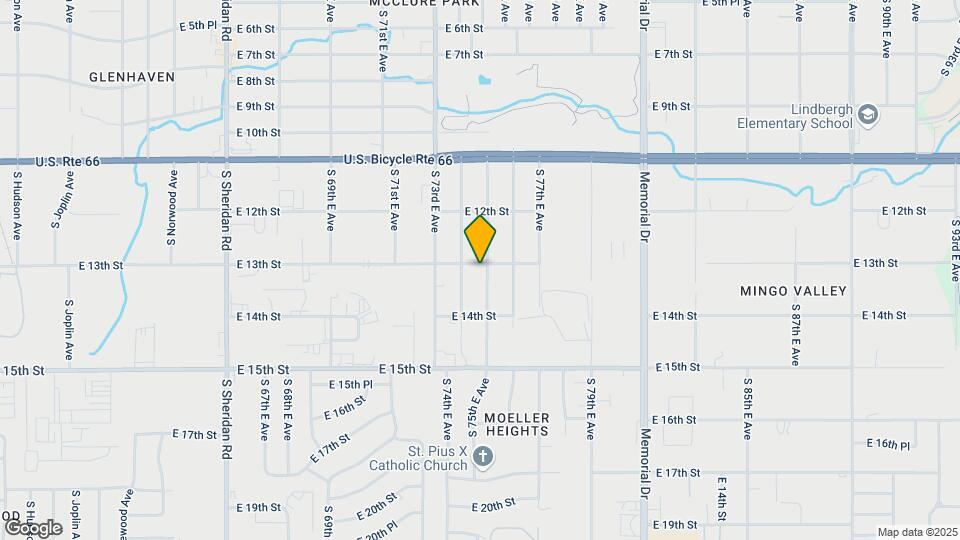 1308 S 75th E Ave Map and Location Details