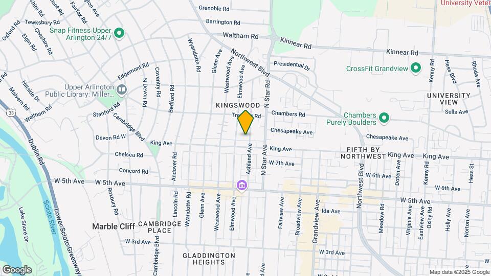 1721 Ashland Ave Map and Location Details