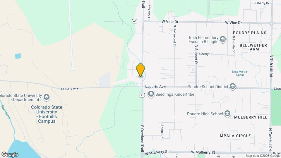 225 N Overland Trl, Unit down Map and Location Details