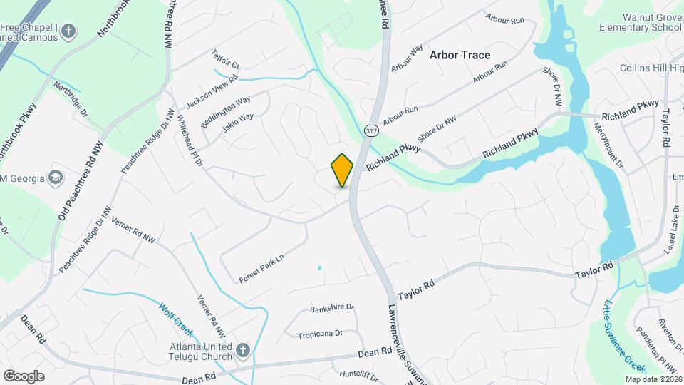605 Suwanee Lakes Cir NW Map and Location Details