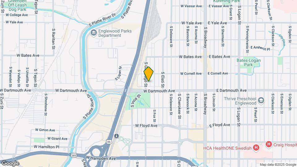 3056 S Galapago St, Unit 3056 Mapa y Detalles de la Ubicación