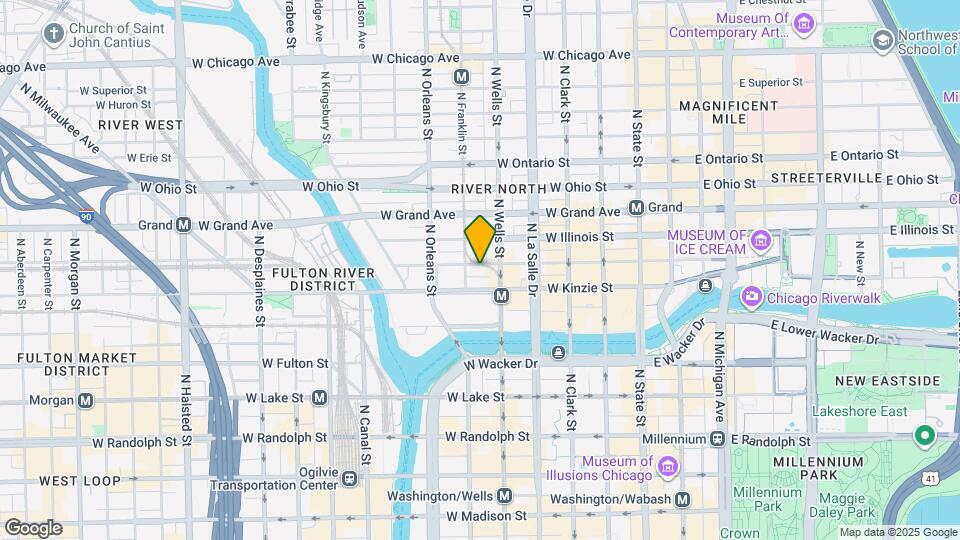 213 W Hubbard St Map and Location Details