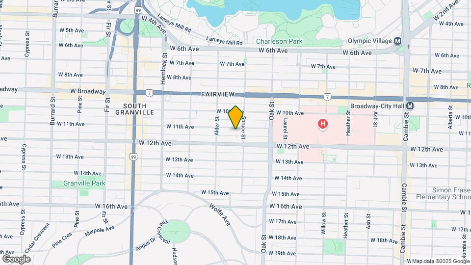 1126 W 11th Ave Map and Location Details