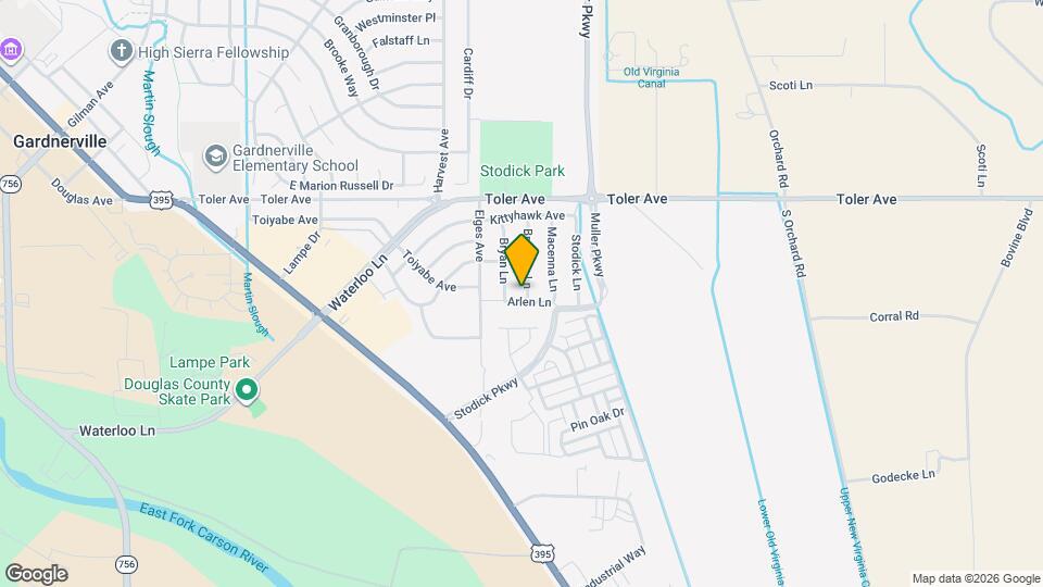 1362 Branden Ln Mapa y Detalles de la Ubicación