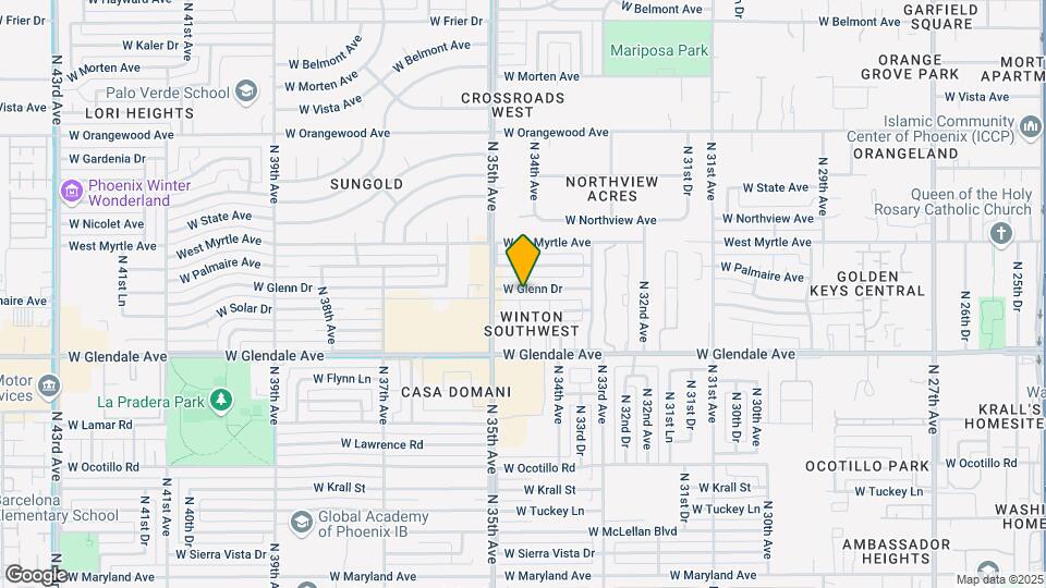 3419 W Glenn Dr Map and Location Details