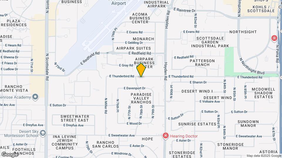 7815 E Thunderbird Rd Mapa y Detalles de la Ubicación