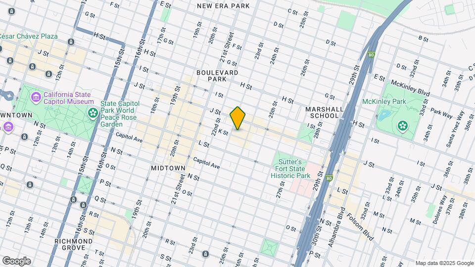 2309 K St, Unit #201 Map and Location Details