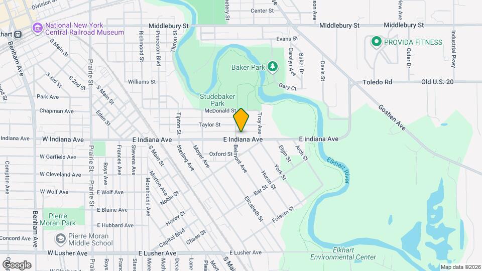 1010 E Indiana Ave Map and Location Details