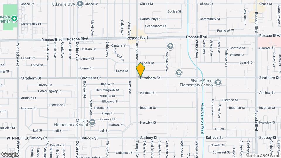 19258 Strathern St Map and Location Details