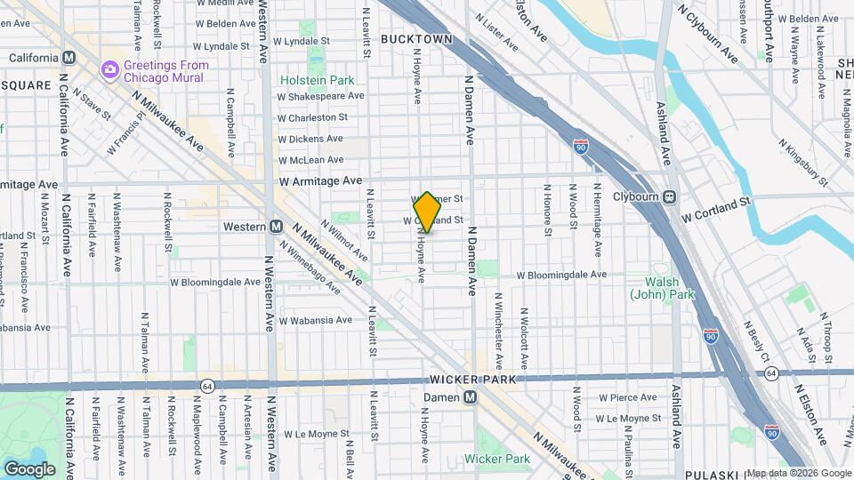 1861 N Hoyne Ave Map and Location Details