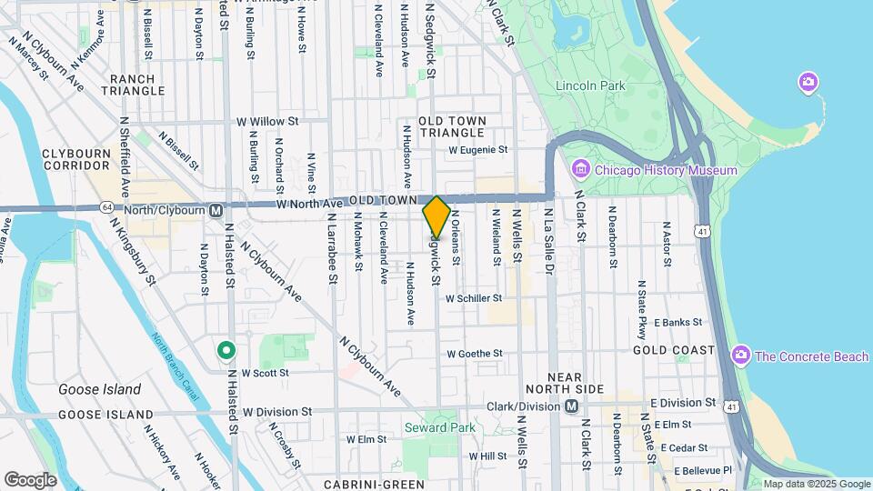 1518 N Sedgwick St, Unit 4B Map and Location Details