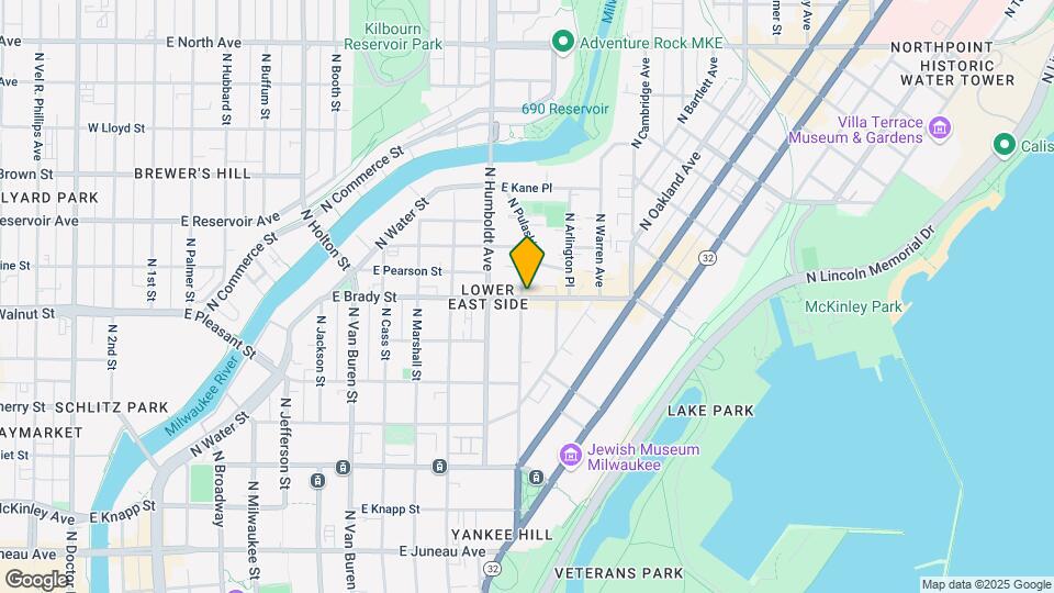 1203 E Brady St, Unit D Map and Location Details