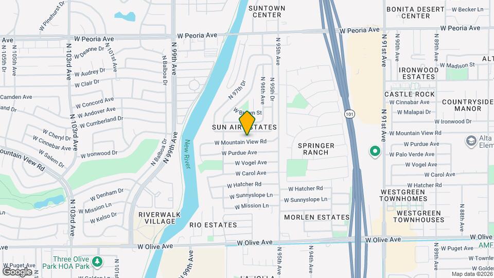 9626 W Mountain View Rd Map and Location Details