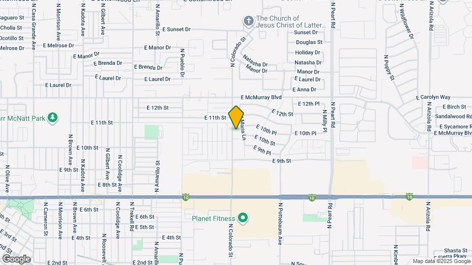 1052 N Colorado St Map and Location Details