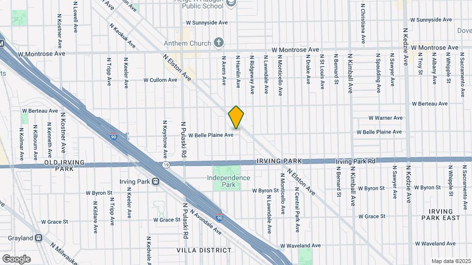 3808 W Belle Plaine Ave Mapa y Detalles de la Ubicación