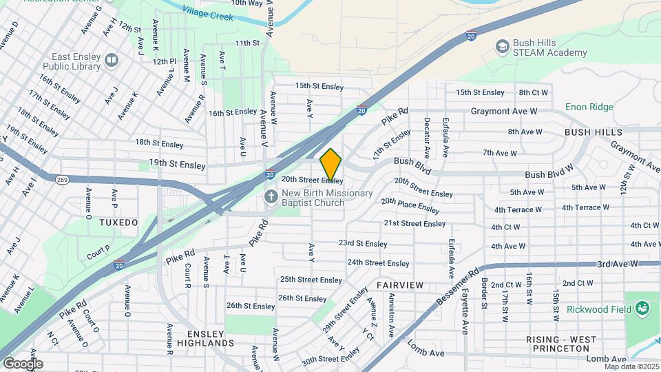 2529 20th Street Ensley Map and Location Details
