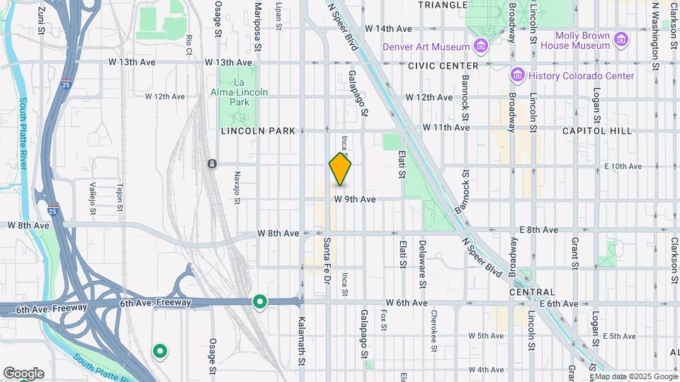 925 Inca St Map and Location Details