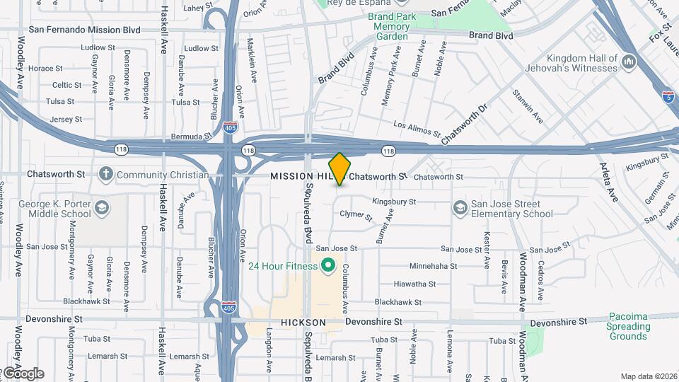 15309 Kingsbury St, Unit Apt #1 Map and Location Details