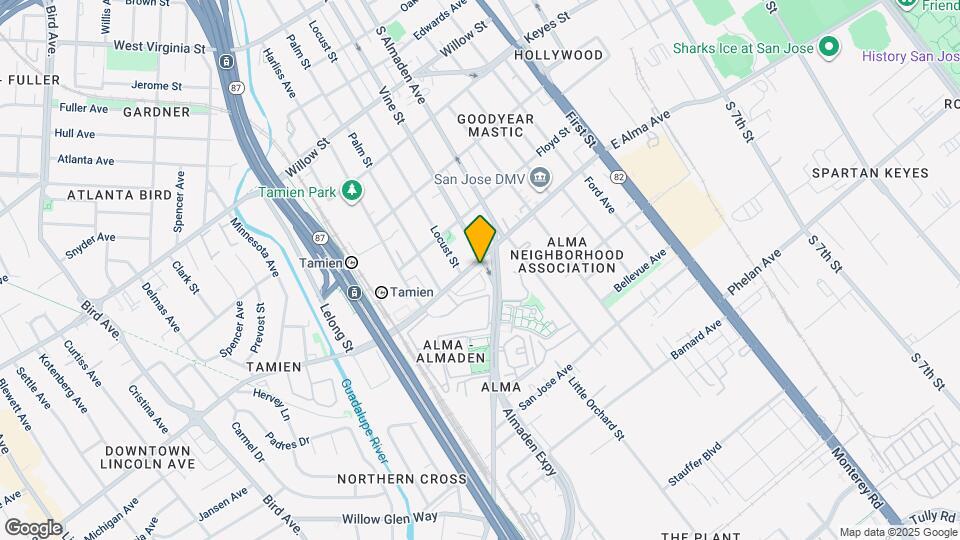 1399 Vine St Map and Location Details