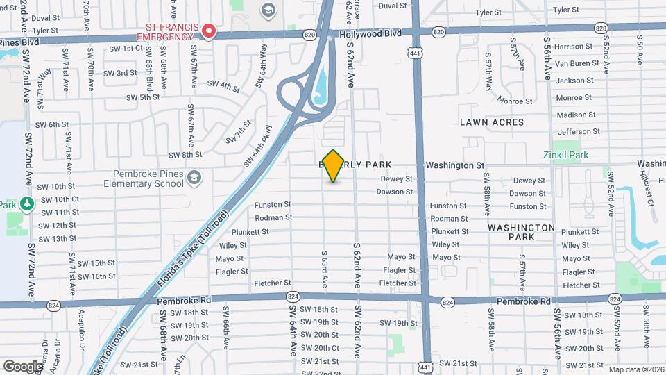 6233 Dawson St Map and Location Details