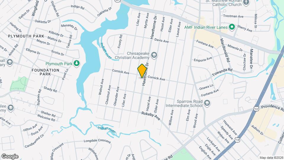 1407 Hawthorne Dr Mapa y Detalles de la Ubicación