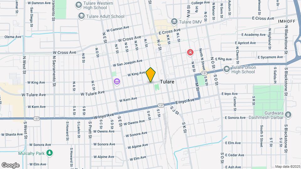 103-119 W Tulare Ave Map and Location Details