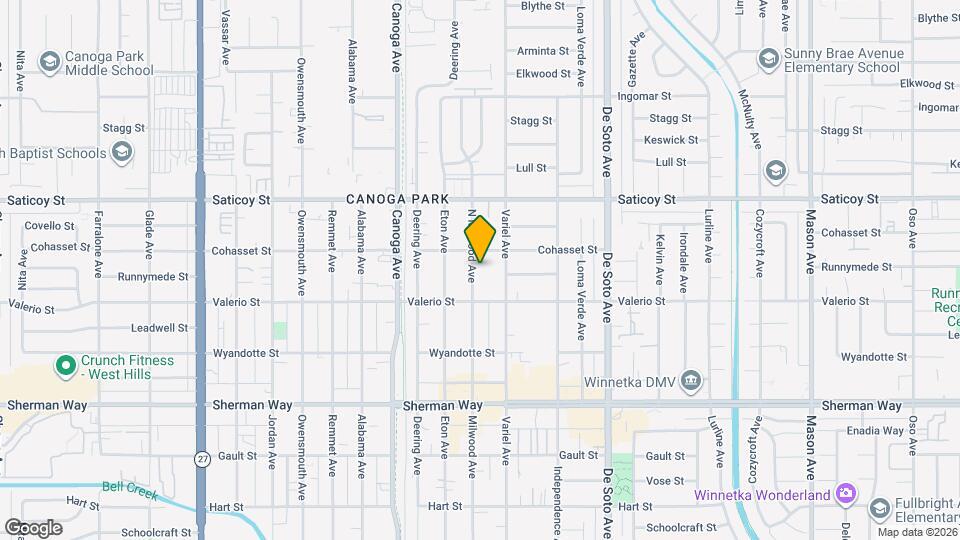 7438 Milwood Ave Mapa y Detalles de la Ubicación