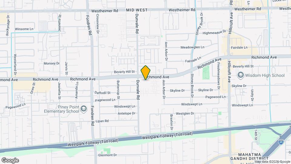 8201 Richmond Ave Map and Location Details