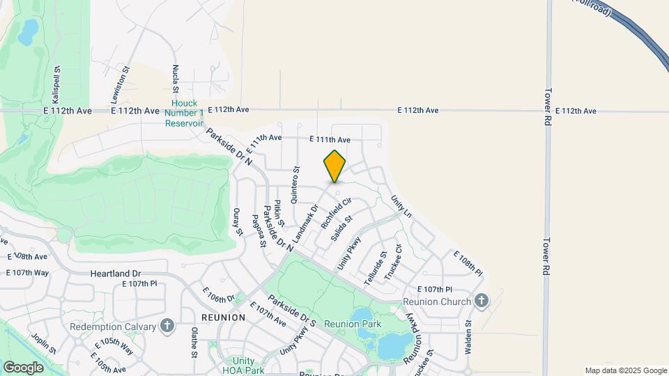 17265 E 110th Ct Map and Location Details