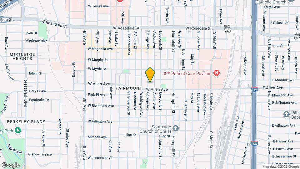1615 College Ave Mapa y Detalles de la Ubicación